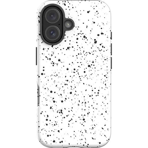 White Speckle iPhone 16 Plus Impact Case